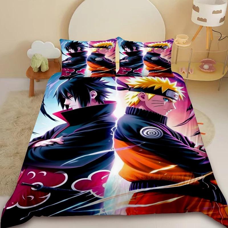 2/3pcs Duvet Cover Set Naruto Uzumaki Naruto Cartoon Bedding Set Comforter Cover for Bedroom Decor Queen King