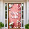 Easter Outdoor Garden Door Cover Bunny Decoration Easter Party Supplies Background Easter Eggs Banner Photography Props Decors