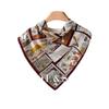 Double-sided heterochromatic square scarf 61 * 61cm women's autumn and winter pictorial silk scarf silk versatile decorative scarf