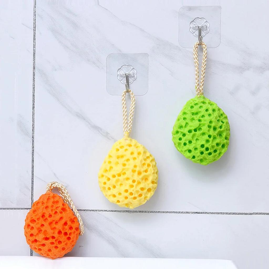 1 Stück-Waben-Duschschwamm Körperpeeling, super exfolierend Home-Spa Duschpuffschwamm - Badezimmerzubehör zufällige Farbe