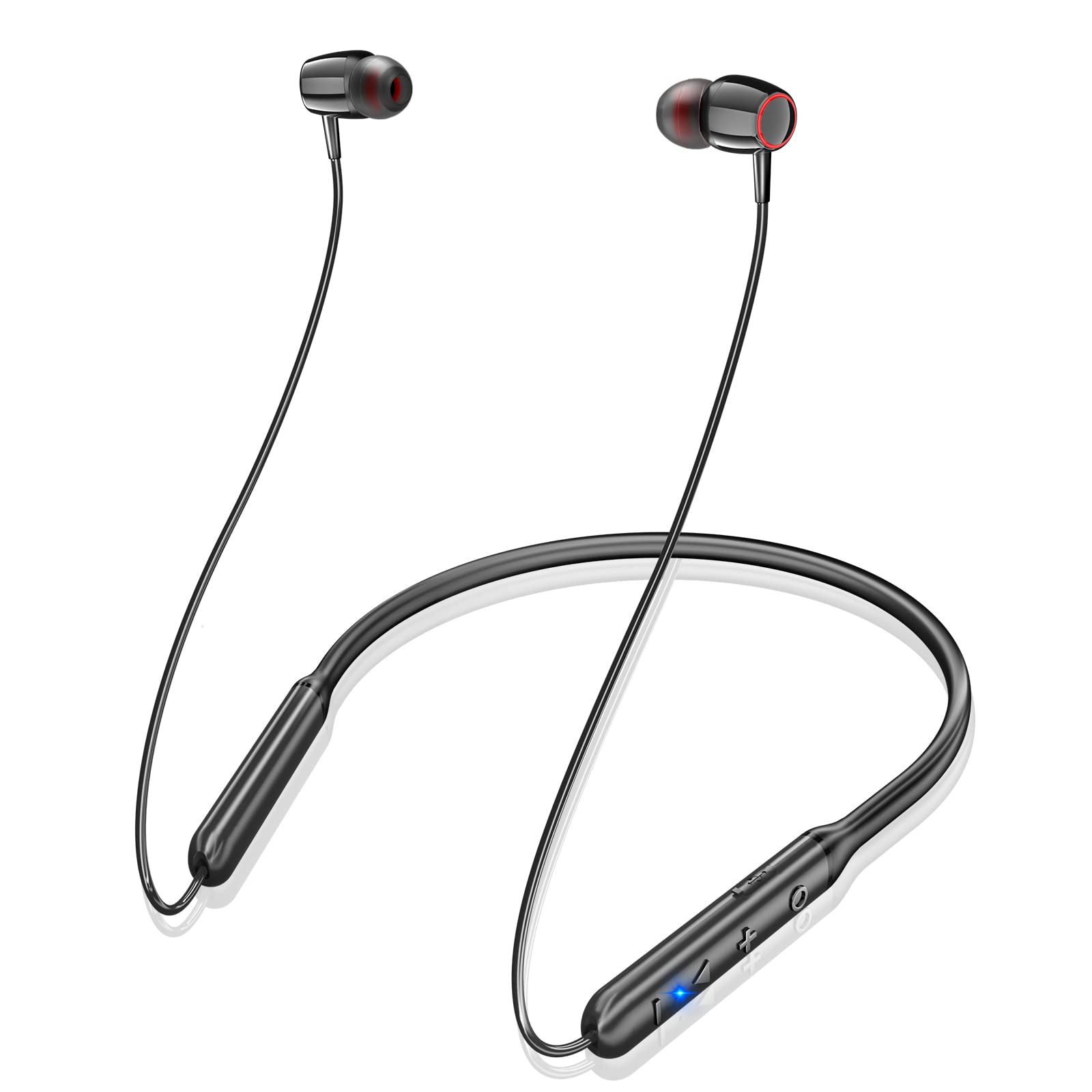 

[Industry-Leading Bluetooth 5.3 + 38 Hours of Continuous Playback] Bluetooth Neckband Wireless Earbuds, CVC8.0 Noise Cancelling, Bluetooth 5.3 Sports