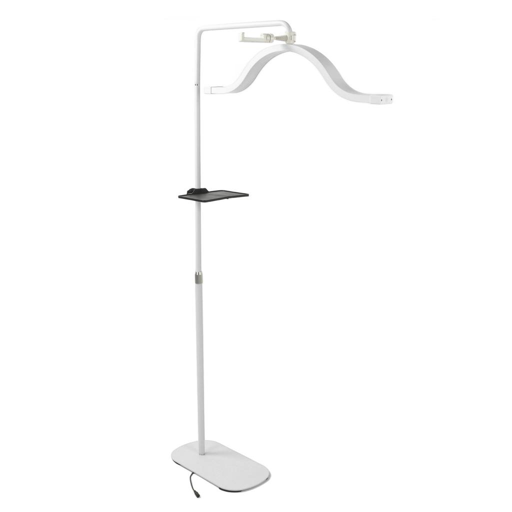 45W Beauty Lamp with Phone Clip 3200K‑5600K 350 degrees Rotation Half Moon Eyelash LED Floor Light for Skincare