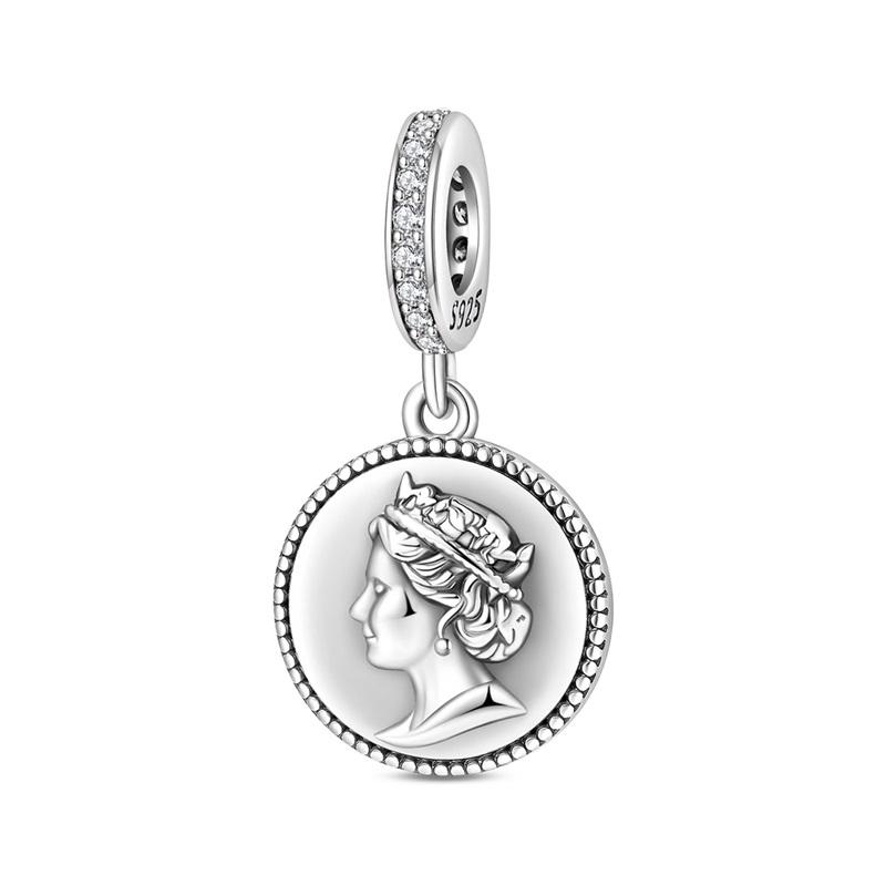 New 925 Silver Crown Charms Pendant For Women Fit Bracelet DIY Birthday Party Jewelry Gifts