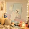 VIKAMA Cartoon Dog Cute Background Cloth Ins Style Room Decoration Tapestry Dormitory Rental Room Wall Cloth Wallpaper Decor