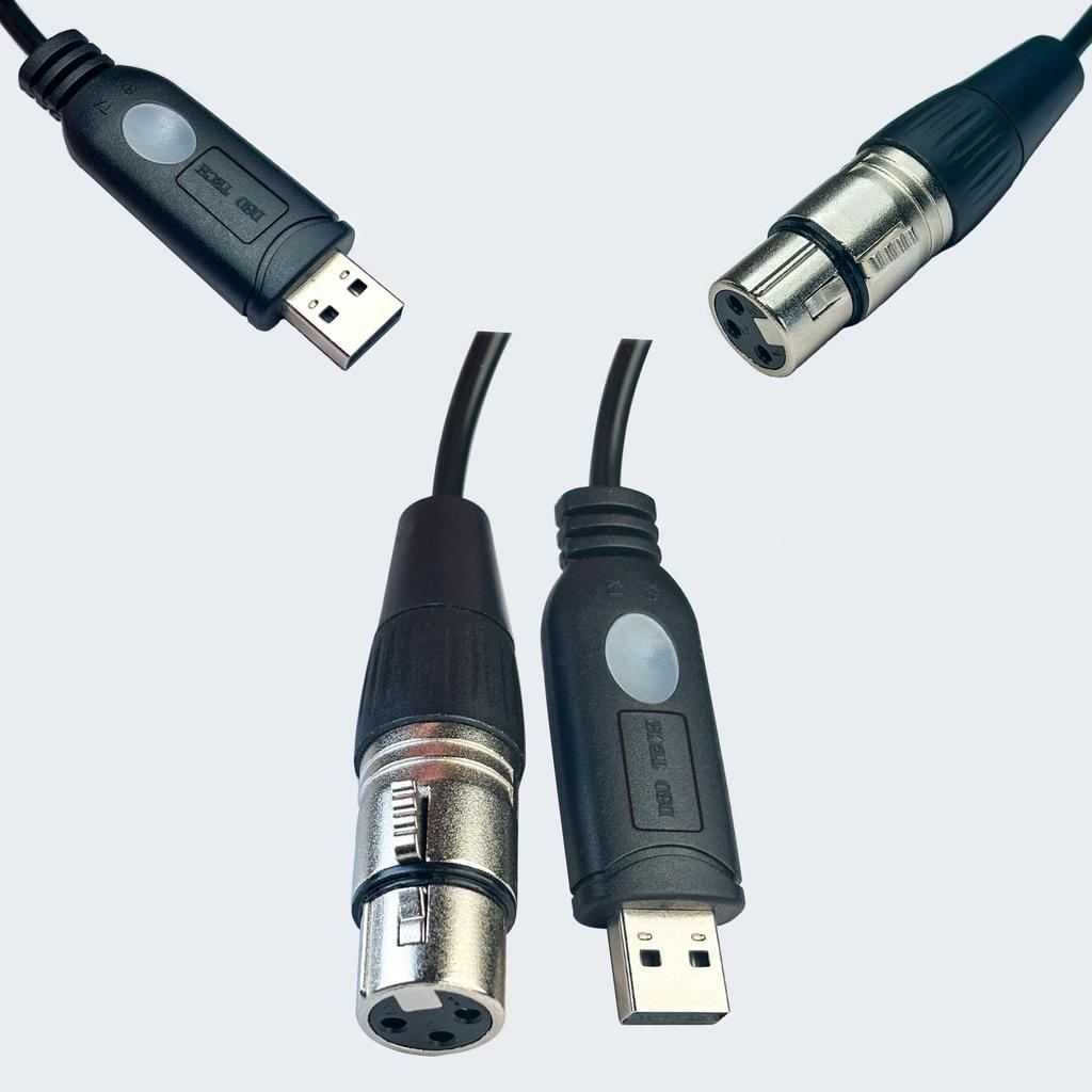 DSD TECH Kabel Kompatibel mit Freestyler QLC MagicQ und Pi Open Lighting SH-RS09B USB-DMX (3M)