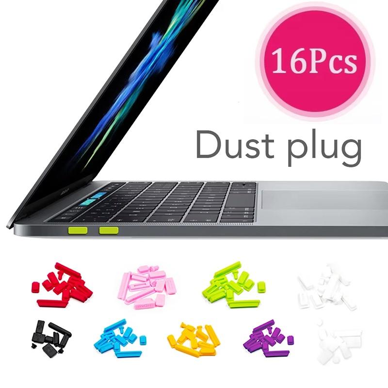 16pcs Soft Silicone Anti-dust Plug Notebook Dustproof Stopper Laptop Universal USB Dust Plug Computer Interface Waterproof Cover