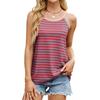 Spring Summer New Women's Striped Colorblock Cami Vest Loose Sleeveless Top For Leisure Leisure Europe America