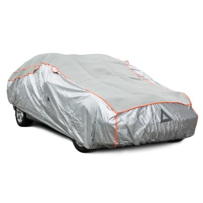 Bâche de Protection Voiture - Navaris - Taille L - Imperméable - Résistante aux UV - Polyester/EVA