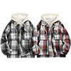 Spring and Autumn Vacation Two Hooded Jackets, Men's Plaid Coat