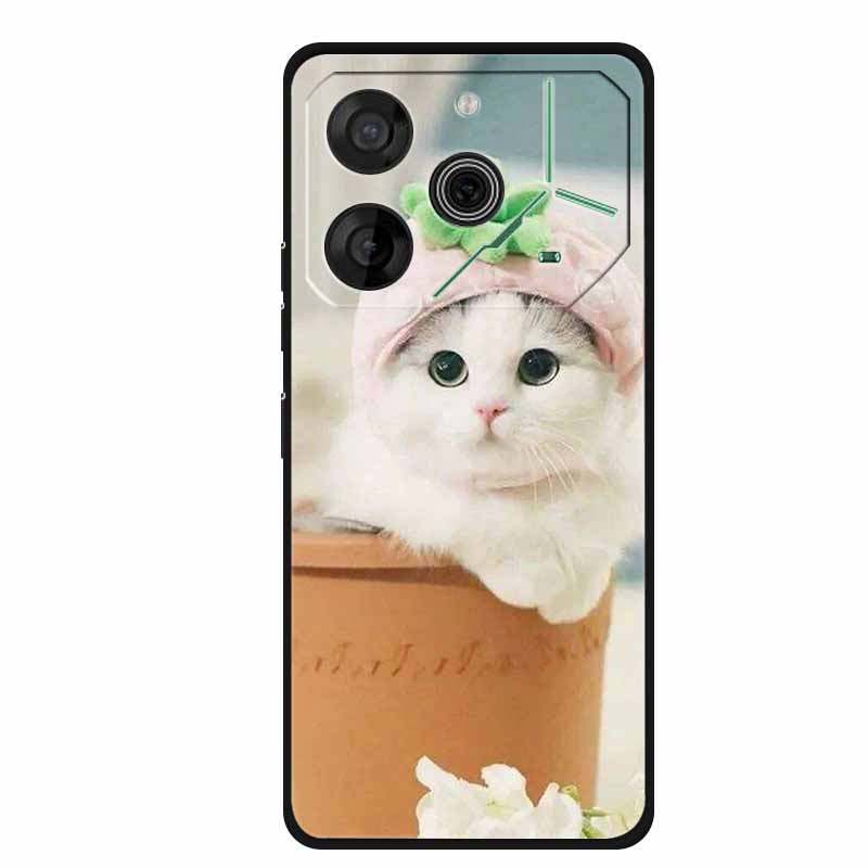 Für Tecno Pova 6 Neo Hülle Tiere TPU Weiches Silikon Rückabdeckung Handyhüllen für Tecno Pova 6Neo 6,78" Stoßfest Wolf Cool funda