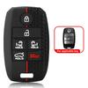 New 6 Buttons Silicone Car Remote Card Key Case Cover Shell Fob for Kia Sedona/Grand/Carnival/Sorento L580 Accessories Box