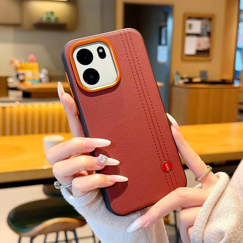 

For OnePlus Turbo 6 6V Case PU Plain Leather Ultra-thin Protective Cover with Metal Camera Lens for One Plus 6 Oneplus Turbo 6