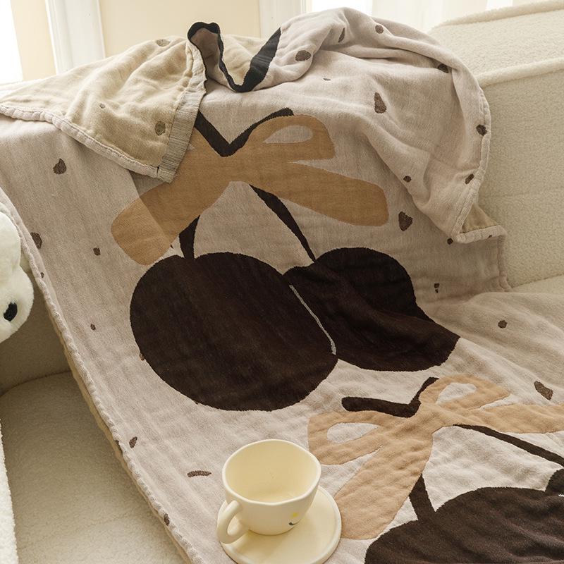 Extra-Large Cartoon Cotton Gauze Towel: Multi-use Absorbent Blanket 80x160cm Towel Blanket