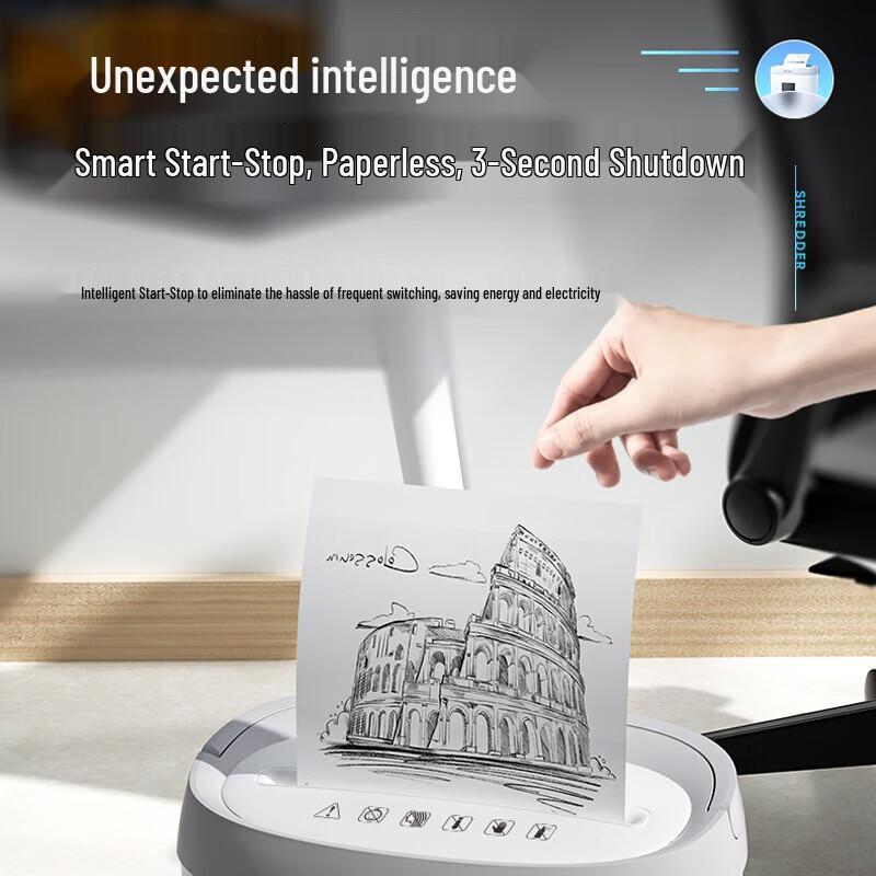 Deli 4-Level High Security Compact Home Office Paper Shredder CN plug (adapter included)