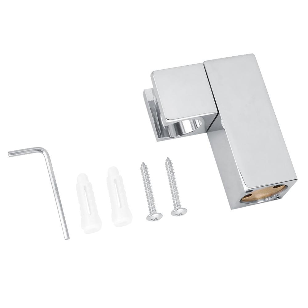 Square Shower Head Holder Wall Mount Shower Bracket Sturdy Handheld Shower Holder  Hotel Bathroom