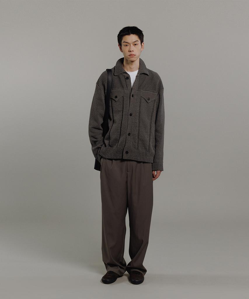 BLANKROOM Made Two-Puck Slacks_Khaki Brown