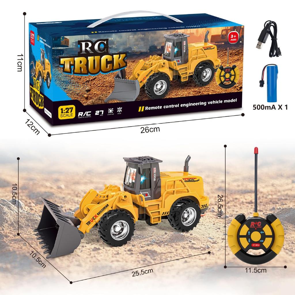 RC Bulldozer, Engineering Vehicle, Multi-Function Construction Vehicle, RC Excavator, Wireless, Perfect Gift for Birthdays, Christmas, Sand Play,