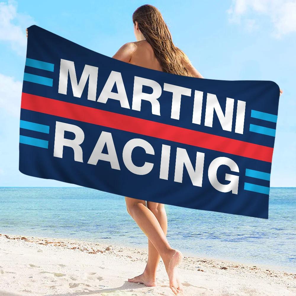 Martini Logo Aufgedrucktes Handtuch Mikrofaser Strandtuch Saugfähig Schnelltrocknend Weich Yoga Schwimmen Resort Bergsteigen Handtuch
