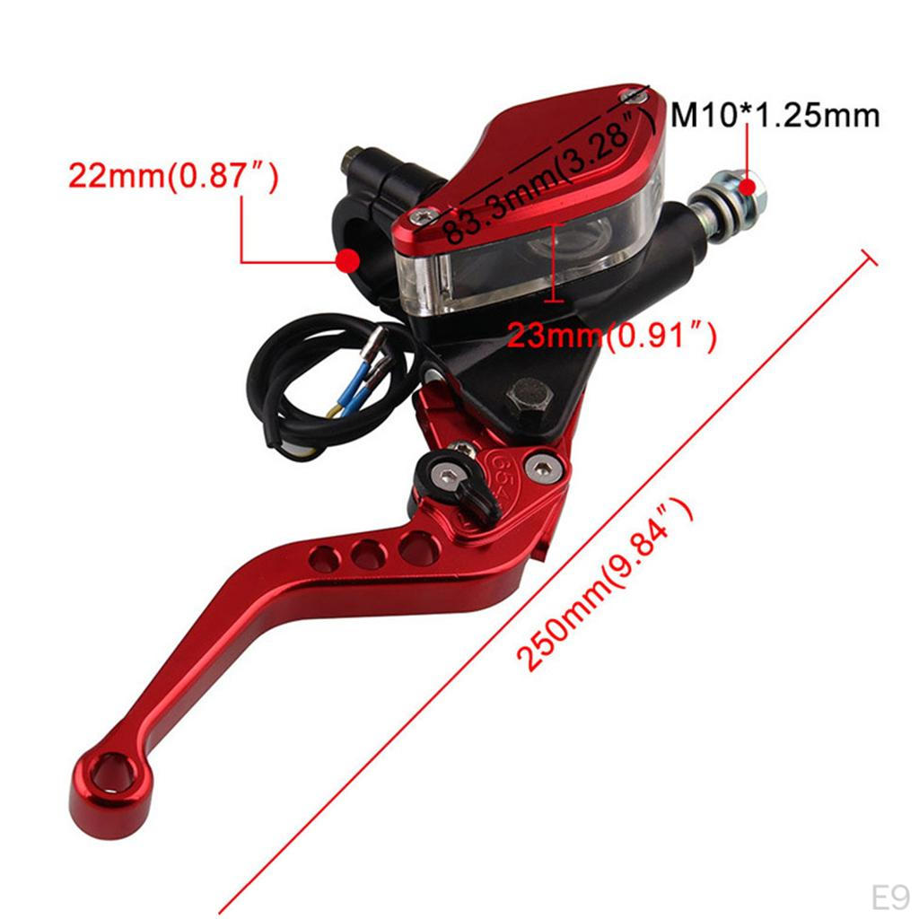 Motorcycle Handlebar Dual Hydraulic Brake Pump 22mm 7/8" 50cc-300cc