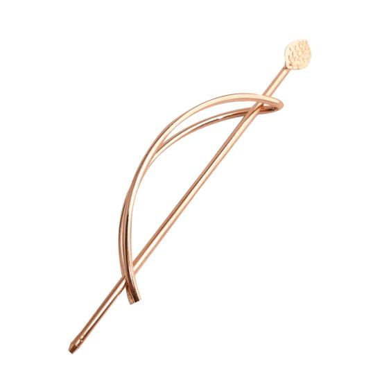 Женщины выдалбливают геометрический эллиптический лист Updo Шпилька Заколка Аксессуар для волос