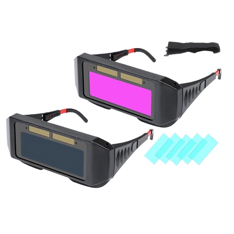 Auto Darkening Welding Goggles with ABS Frame and Light Sensing Lens Eye Protections Eyewears for Arcing Safety