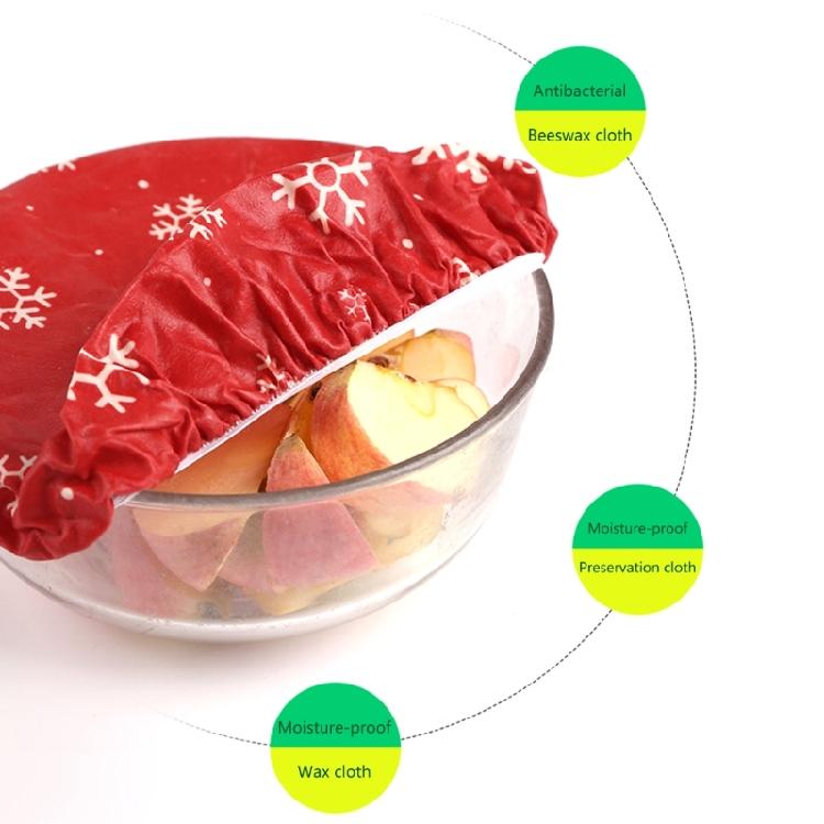 3pcs Elasticated Organic Cotton Beeswaxes Bowl Covers for Bread Proofing Food Freshness Storage Lids Kitchen Accessories