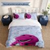 BARNEY 3‑Piece Bedding Set Soft Microfiber Duvet Cover Pillowcases Comfortable Bed Linen for Bedroom Decoration