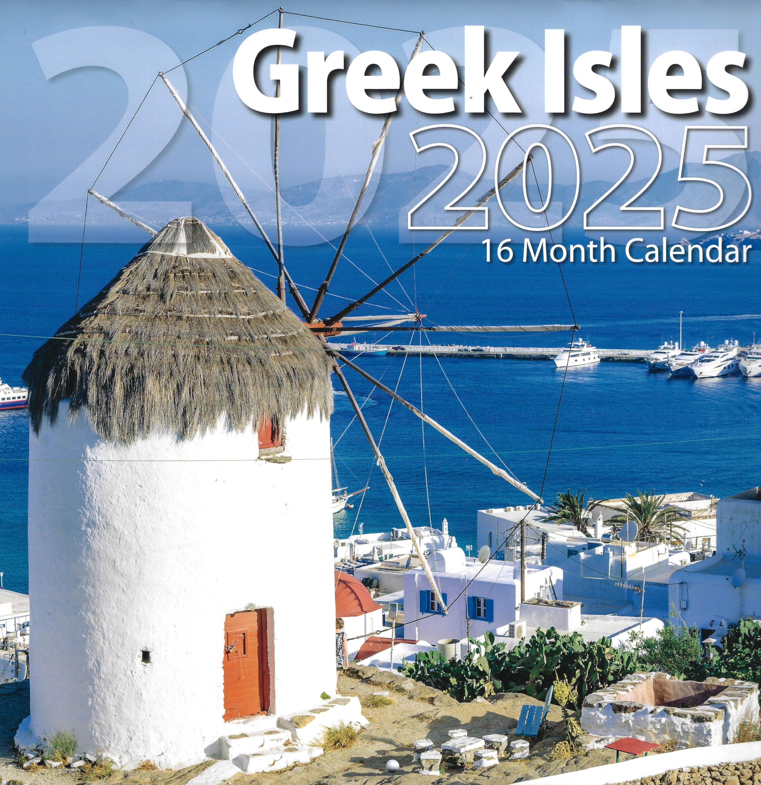 

Bachmann Press 2025 Greek Isles Full-Size Wall Calendar for Planning, Scheduling, and Organizing