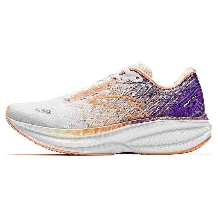 New Anta Cushioning, Slip Resistant, And Abrasion Resistant Low Top Casual Running Shoes Women's White Purple 122435562-5