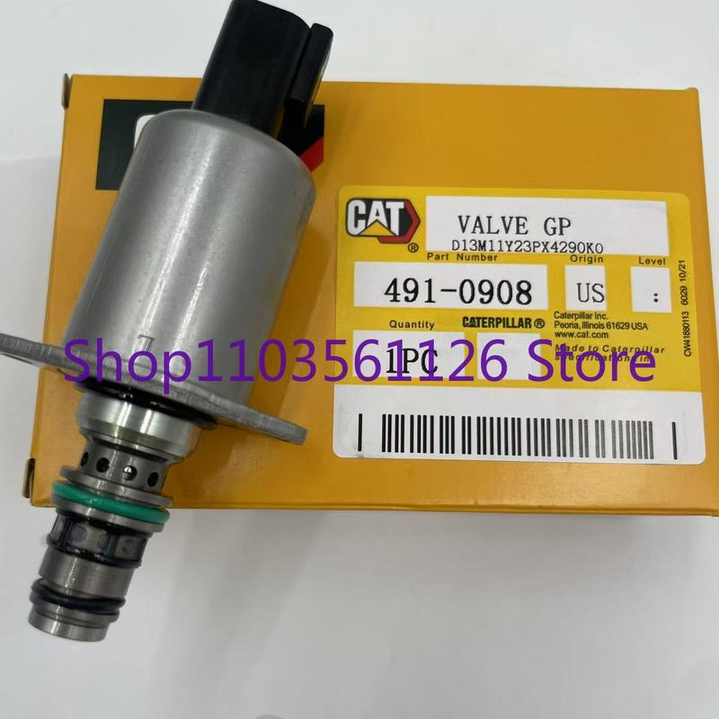 4910908 491-0908 Solenoid Valve For C7.1 Engine 320 320GC 326 330 345GC 349 352 340 352 MH3040 Excavator Accessories