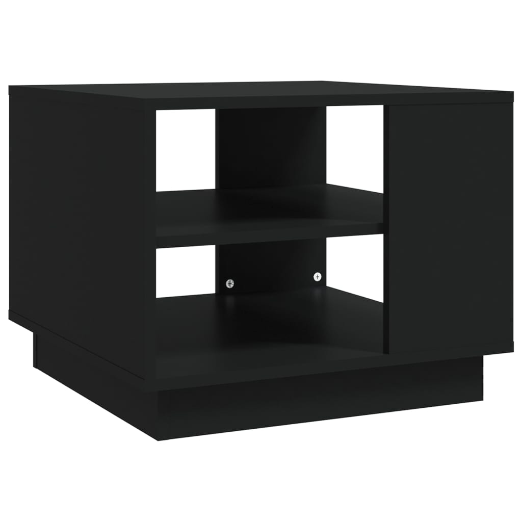  Coffee Table, Black, 55x55x43 Cm, Wood-based Material