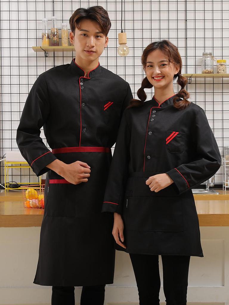 Men's Long Sleeve Chef Uniform for Restaurant, Catering, and Hotel Settings