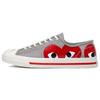 Comme Des Garcons PLAY X Jack Purcell Comfortable Versatile Low-Top Canvas Shoes Unisex Gray-Red