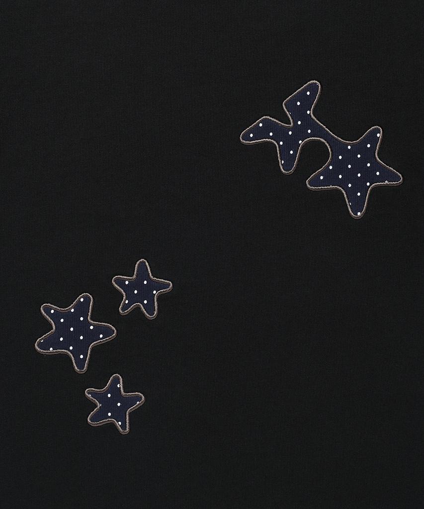 CAVISH Cozy Star Applique Ss Tee Black(Cv2Gmft515A)