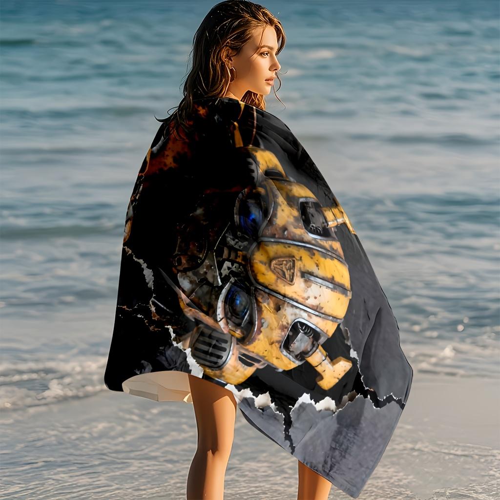 1pc Transformers: Bumblebee Breakout Beach Towel, Quick-Dry Summer Beach Essential for Bedroom, Bath, Beach,Swimming, Party Gift