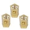 Metal Assembled Pen Holder Gold Hollow Pattern Flamingo Surfaces Plating DIY Pen Holder for Home