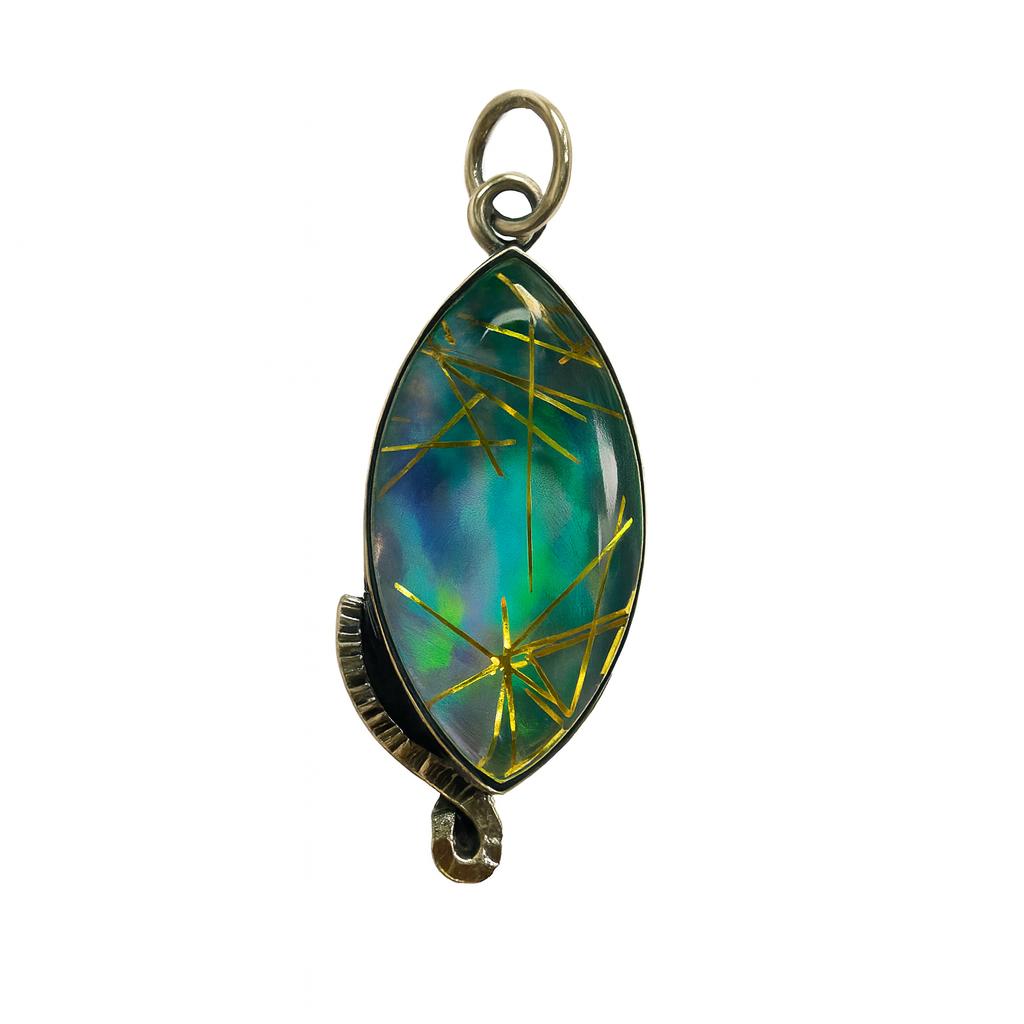 

Australian Opal Pendant Gemstone Handmade Jewelry 925 Sterling Silver Pendant 27.4 mm approx. різнокольоровий