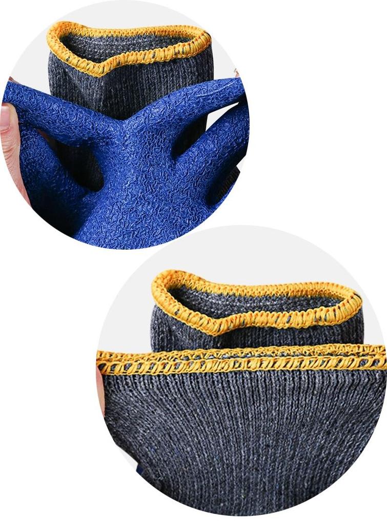 Coarse Yarn Latex Anti-Slip Gloves #360-5: Wear-Resistant, Wrinkle-Resistant, for Handling, Loading, and Unloading Tasks