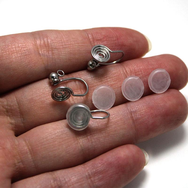 10 Pcs Stainless Steel Earring Clips non Pierced Ear Clips With Loop for Women Earrings Findings DIY Jewelry Making Supplies