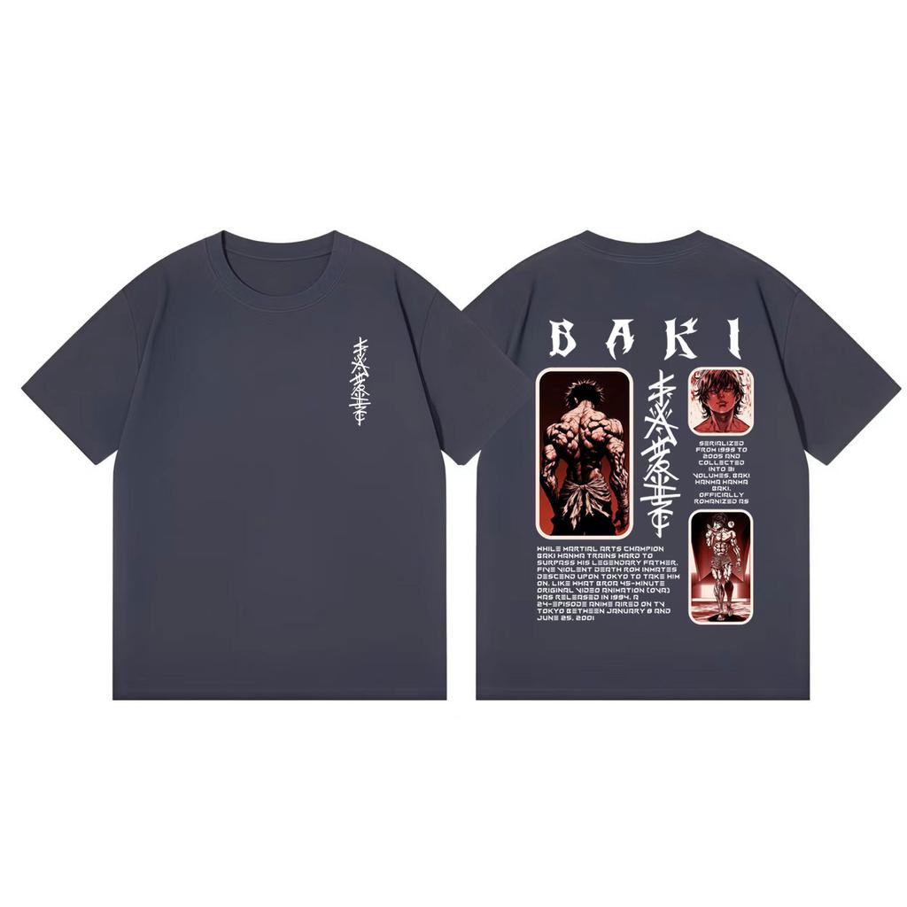 Japanese Anime Baki Graphic T Shirts Men Women Harajuku Manga Short Sleeve Tshirt Fashion Casual Oversized Tshirts Streetwear