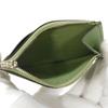 Used 12695 Anagram Square Zip Card Holder C821R80X01 7943 Pebble Calfskin Pastel Light Green Rosemary Unisex from Japan