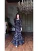 European and American 2025 Retro Long Sleeve Dress - Elegant Spring Court Style