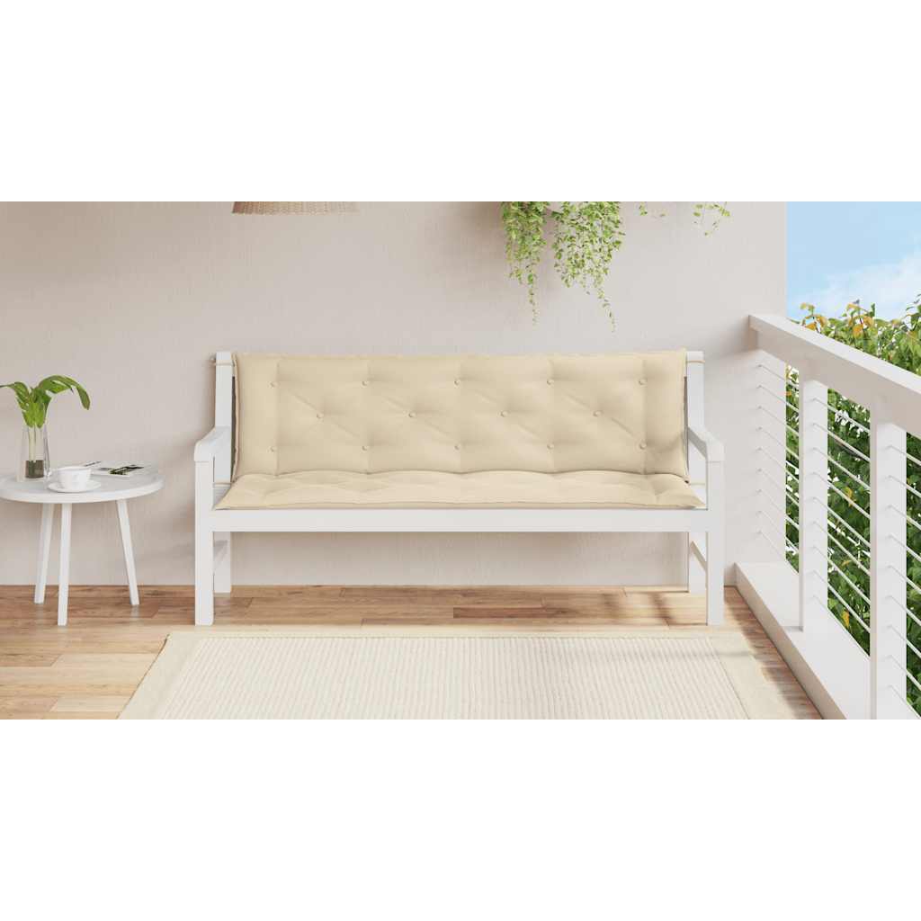 Garden Bench Cushion Beige 150x(50+50)x7 Cm Oxford Fabric