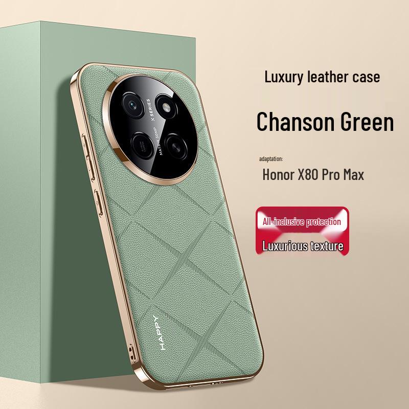 Premium Full Coverage Anti-Drop Leather Case for Honor X80 Pro Max