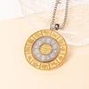 3 Layer Rotatable Necklace 12 Zodiac Manjushri Eight Trigrams Pendant Six Syllable Mantra Amulet Jewelry for Men & Women New