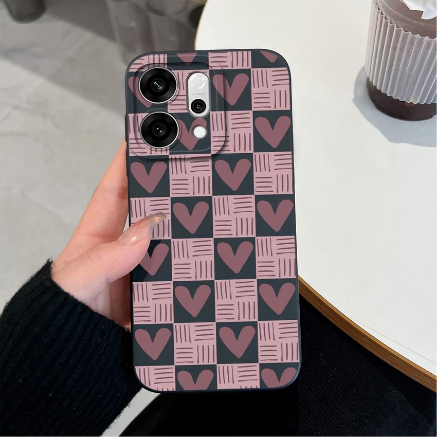 For Oppo Reno14 Pro 14F A5 A5X K13 Phone Cases Table Cartoon Cat Pattern Phone Case Camera Protection Shockproof Silicone Covers For Oppo Bumper Shell