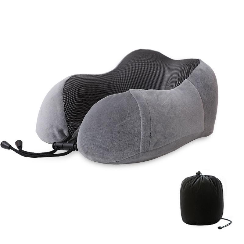 Cuscino Supporto Collo in Memory Foam Magnetico a Forma di Gobba di Cammello - Forma a U, Cuscino da Viaggio Portatile per la Protezione Cervicale