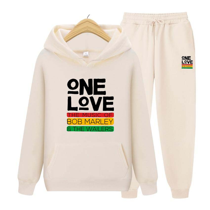 One Love Printing Męski dres Zimowy garnitur Sportowa moda Dres Dla kobiet Mężczyzn Bluza odzież Bluzy+Spodnie Zestaw dwuczęściowy