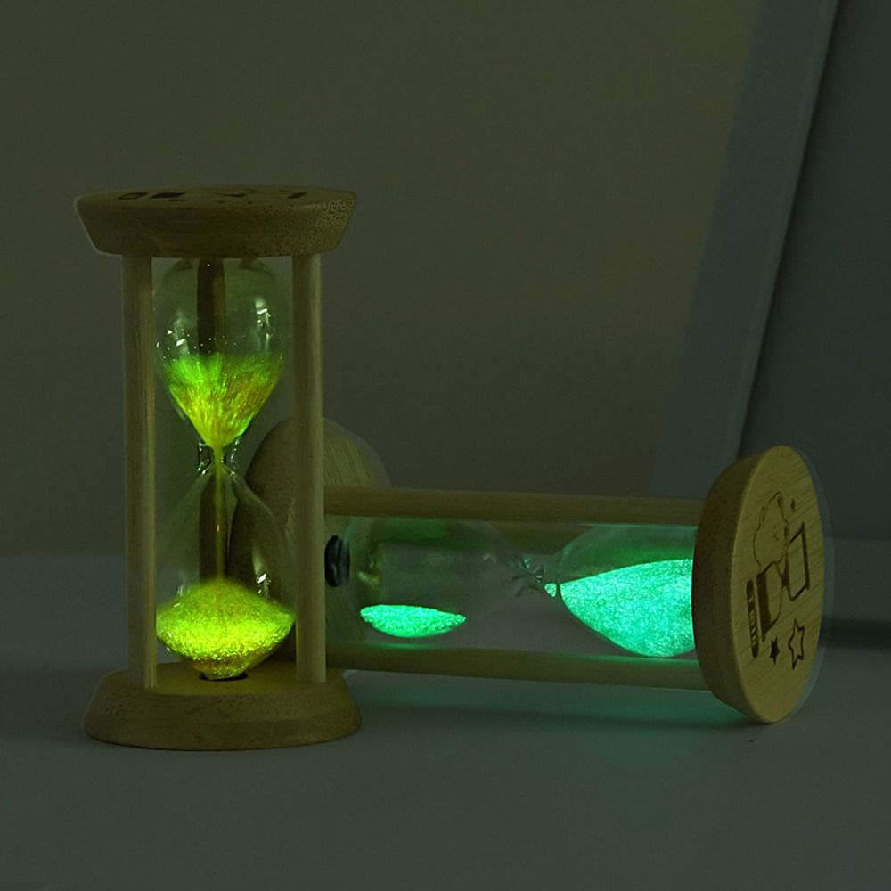 Creative Fluorescent Hourglass 1/10 Minute Decorative Sand Clock Luminous Sand Timer  Office