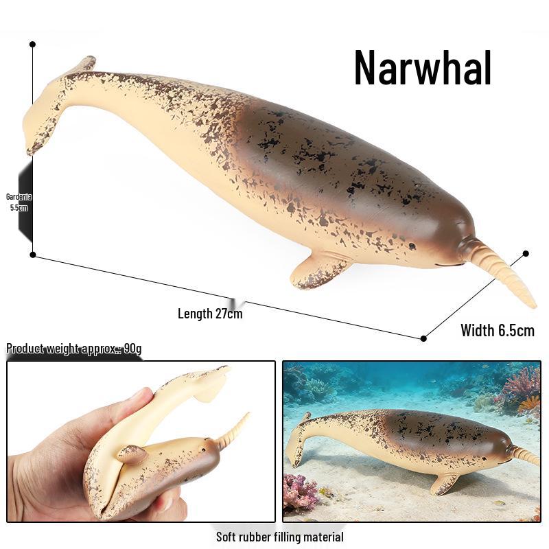 Children's Soft Rubber Marine Animal Toys: Killer Whale, Great White Shark, Beluga, Blue Whale, Dolphin, Sperm Whale Models